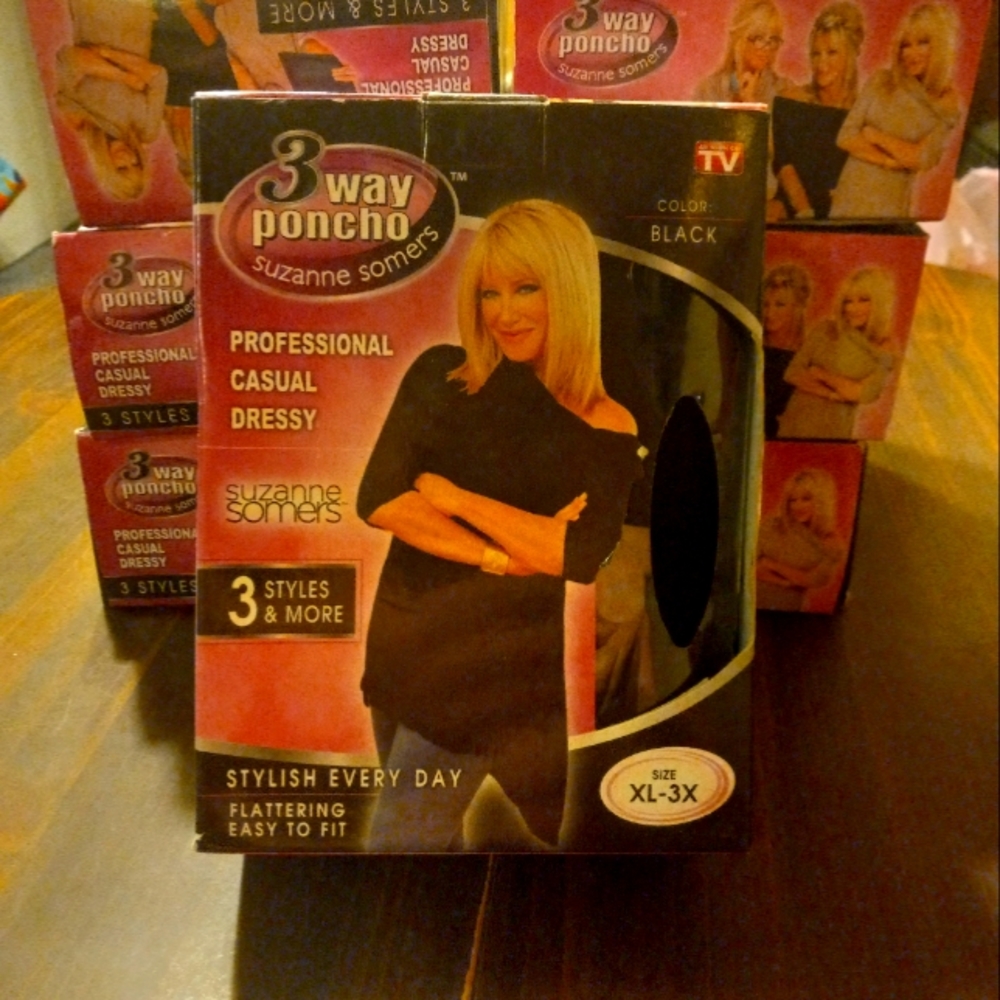 Three way poncho by Suzanne Somers